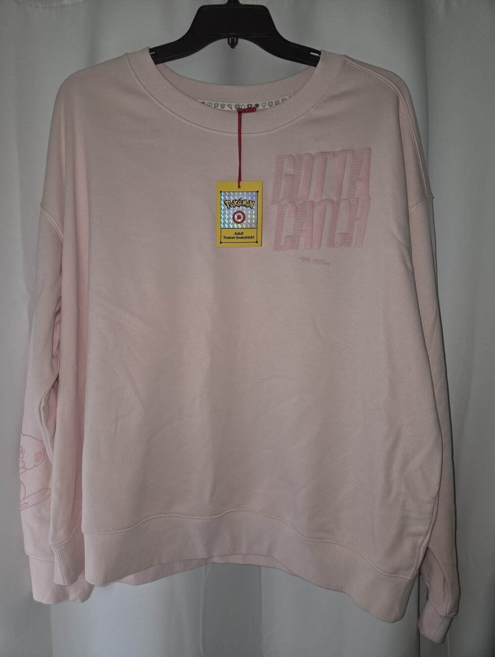 Target Pink 'Gotta Catch' Mew Crewneck Sweatshirt - XL